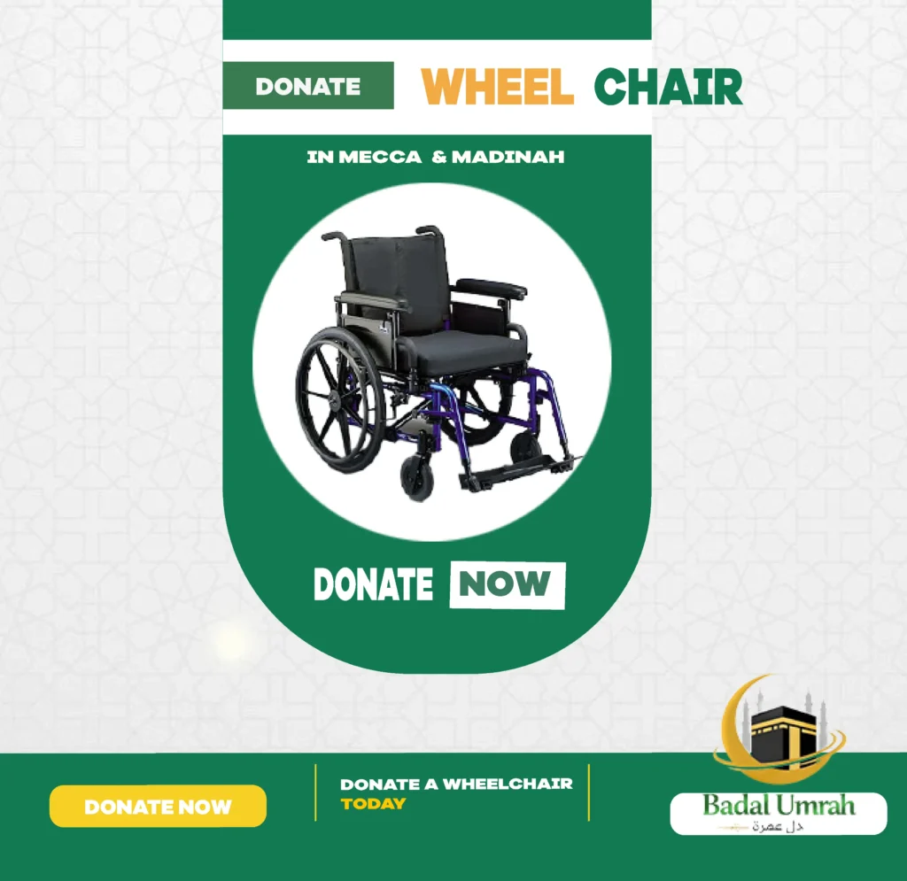 Wheelchair Donation in Mecca to the Pilgrims On makkah