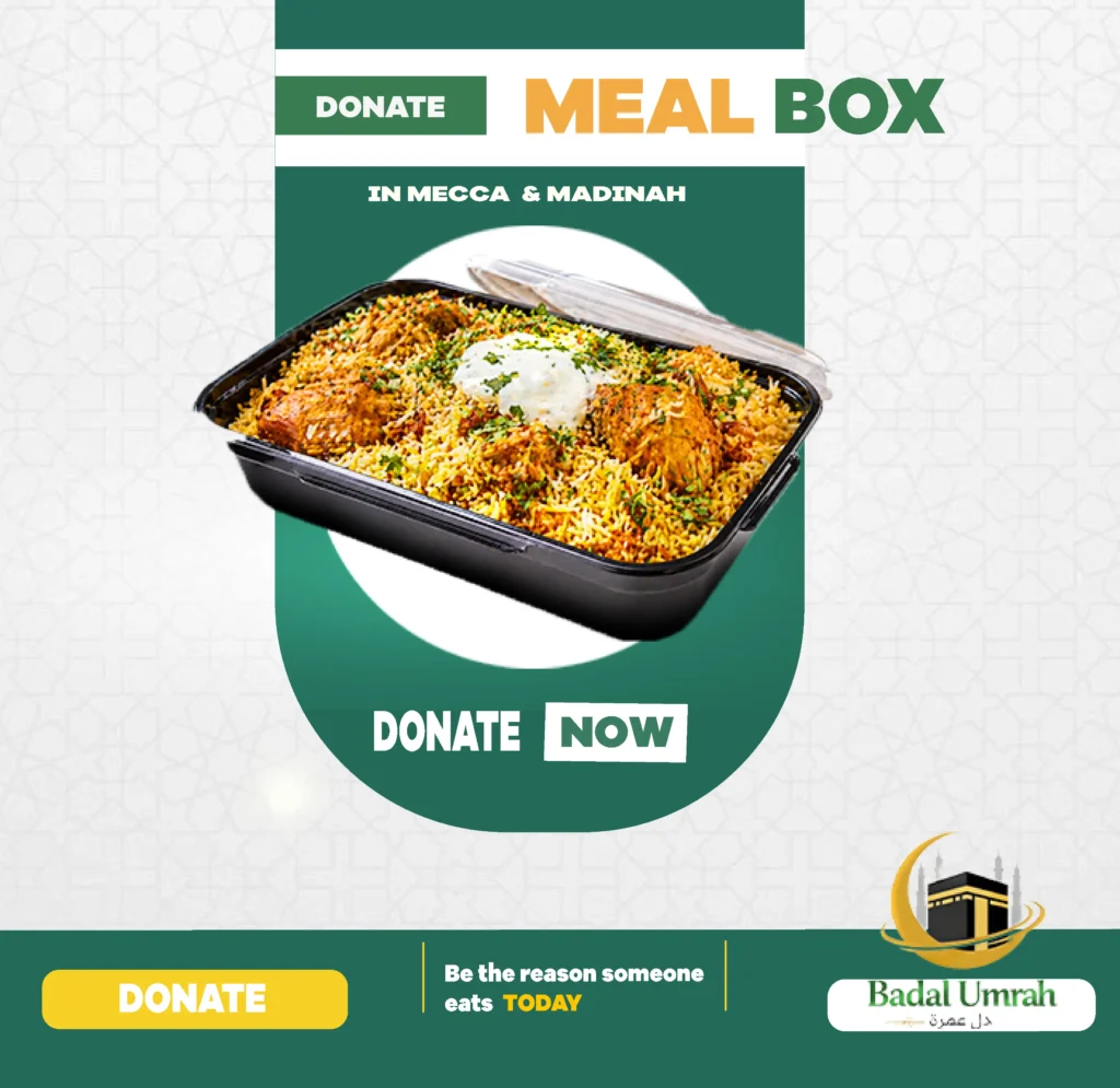 Feed pilgrims in Mecca and give your Hajj food donation directly to those performing the greatest journey of their lives. Donate food to Hajj pilgrims in Makkah through our trusted Saudi-based team. A blessed food charity in Makkah and powerful Sadaqah for Hajj pilgrims — with photo proof delivered to you.