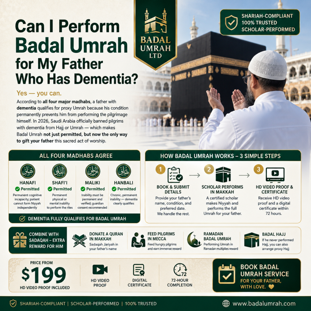 Can I Perform Badal Umrah for My Father Who Has Dementia?