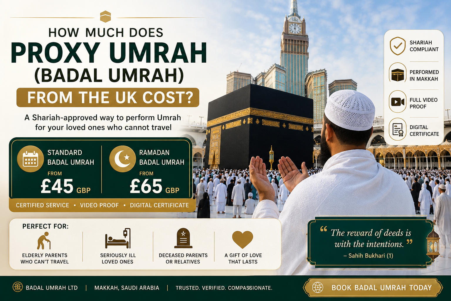 How Much Does It Cost to Do Proxy Umrah from UK?