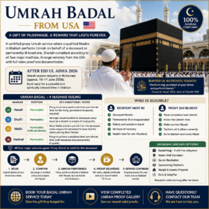 Umrah Badal from USA. Book Now 2026