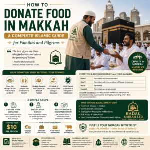 How to Donate Food in Makkah. Badal Umrah LTD give the chance to Donate Food in Makkah