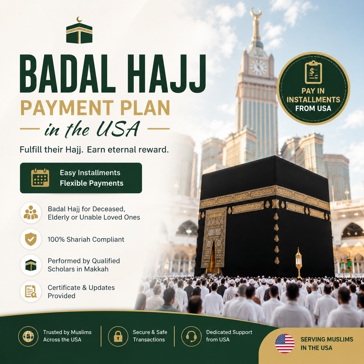 Badal Hajj Payment Plan USA